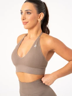 Lift Rib Seamless Halter Sports Bra