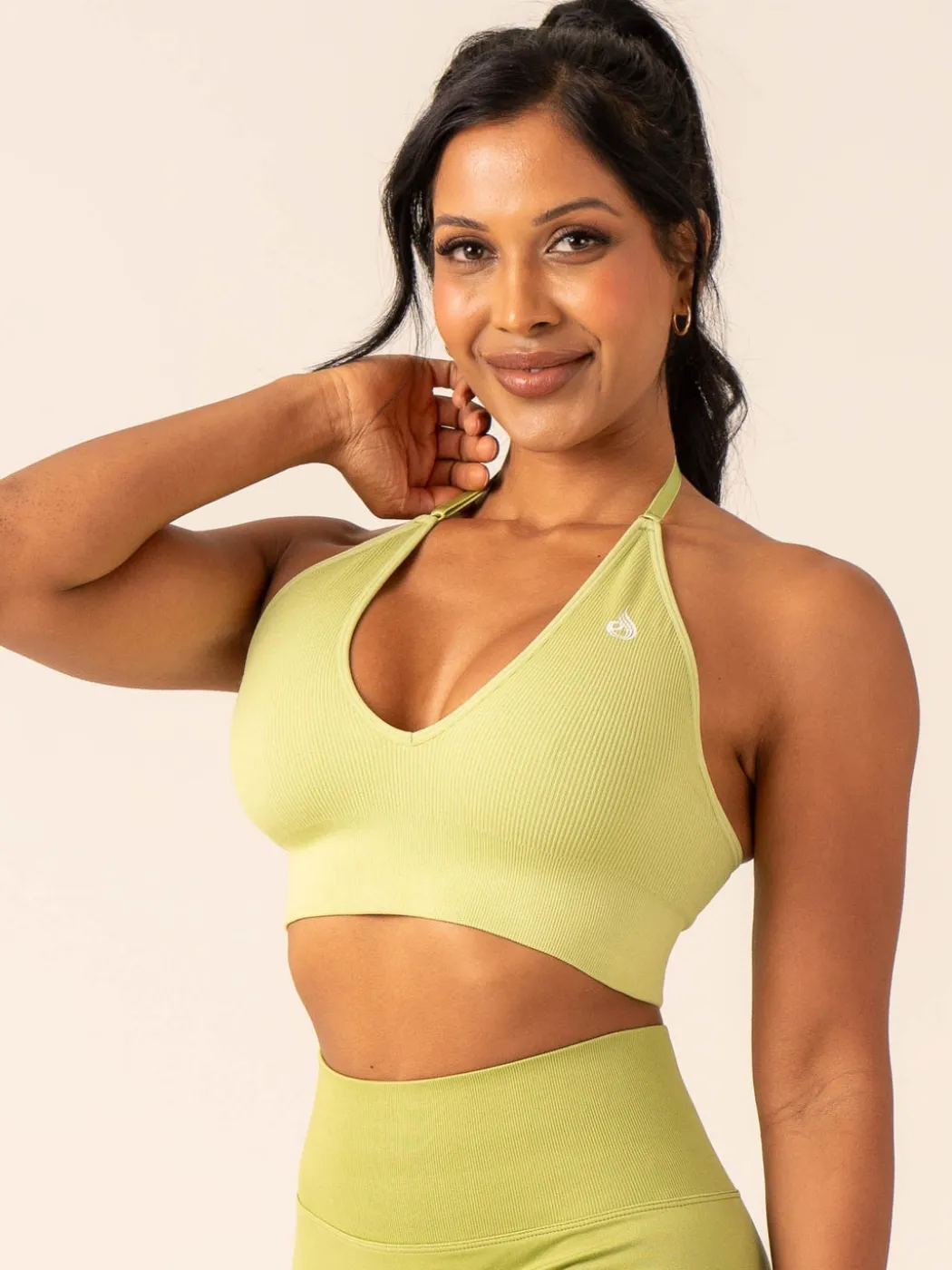 Lift Rib Seamless Halter Sports Bra