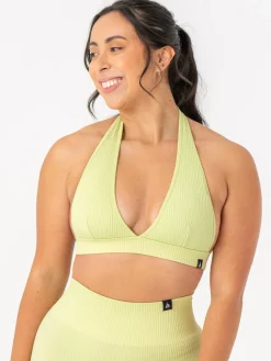 Rib Seamless Halter Sports Bra