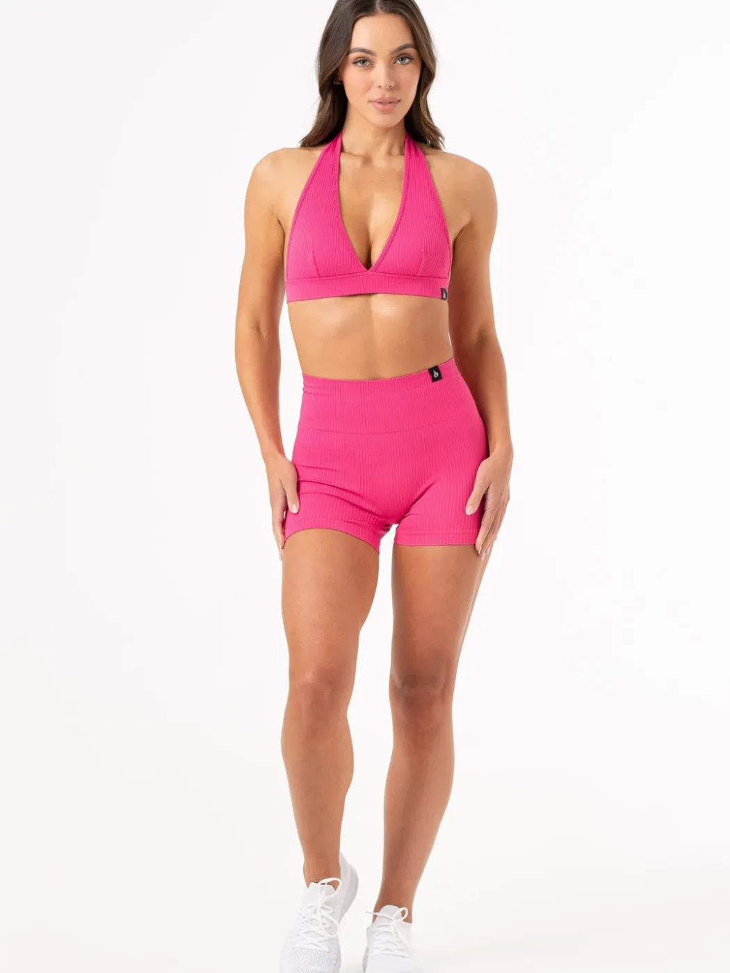 Rib Seamless Halter Sports Bra