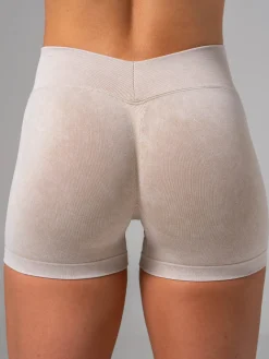 Stonewash Seamless V Back Shorts