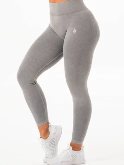 Stonewash Seamless V Back Leggings