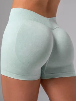 Stonewash Seamless V Back Shorts