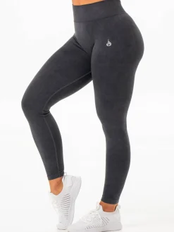Stonewash Seamless V Back Leggings