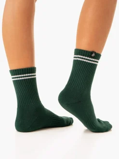 Stripe Crew Socks